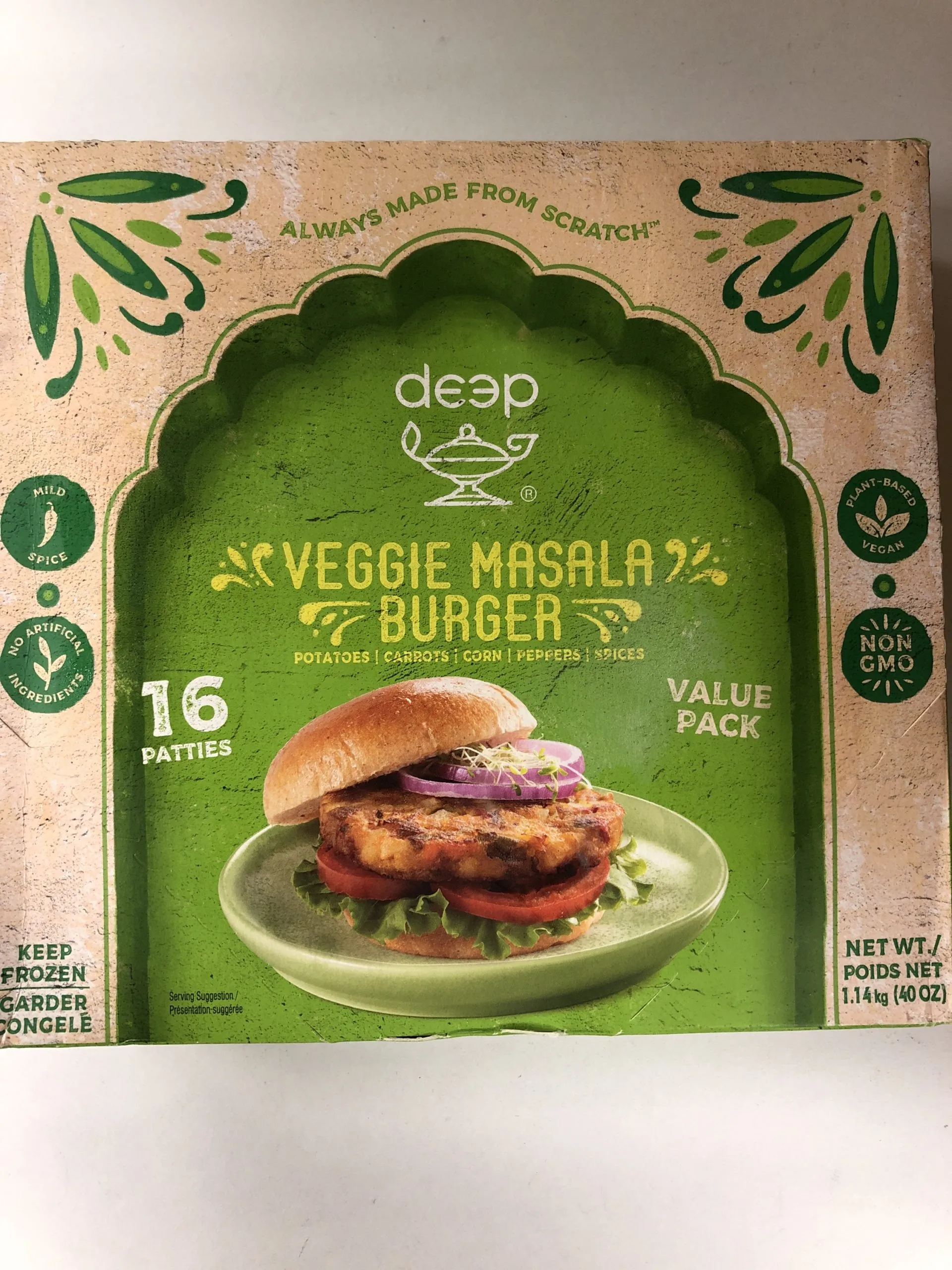 DEEP VEG . MSL. BURGER 280GM